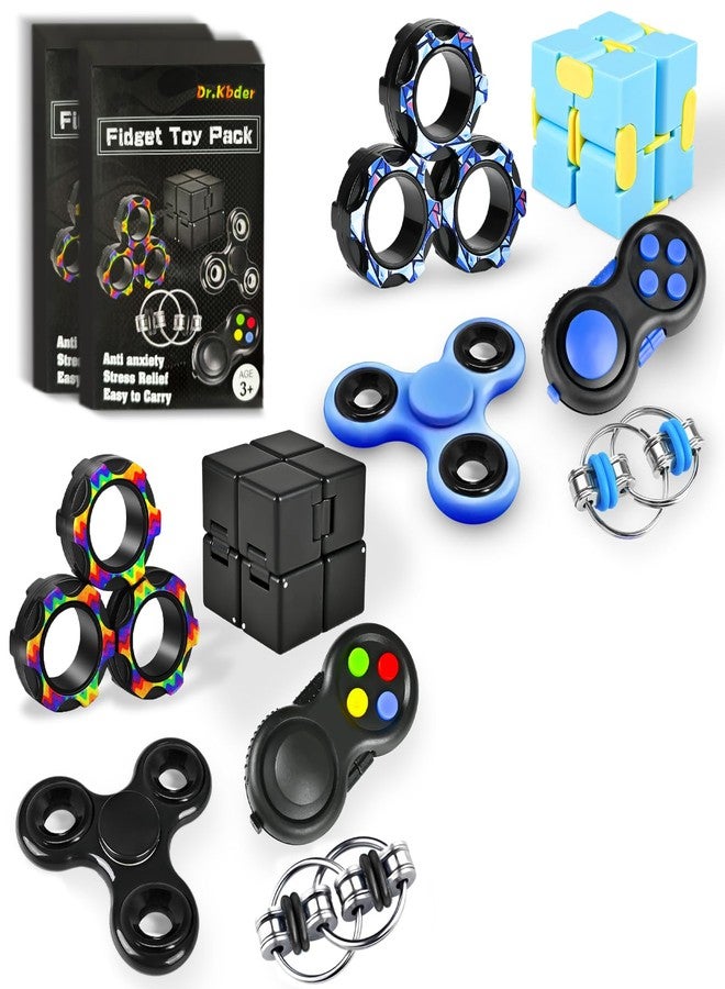 Dr.Kbder Fidget Toys Adults Set, Easter Basket Stuffers Gift for Kids Teen Cool Gadget Sensory Pack with Figette Spinner Cube ADHD Anxiety Relief Stress Magnetic Ring Office Desk Manget Toy for Boys… - Image 1